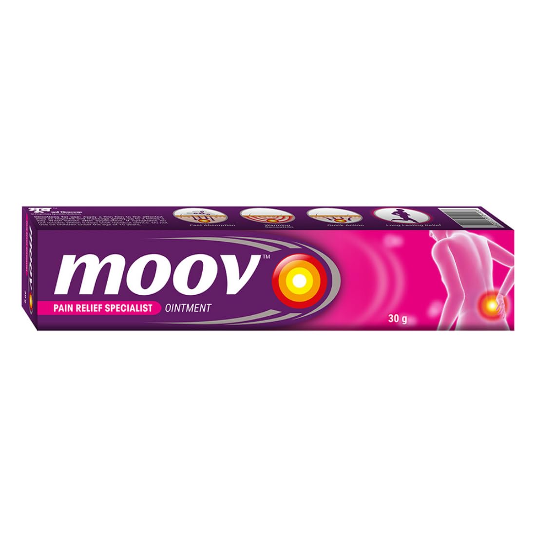 Moov Fast Pain Relief Cream 30g Pack | Instant Muscle, Back, Joint & Knee Pain Relief for Sports & Gym Injuries
