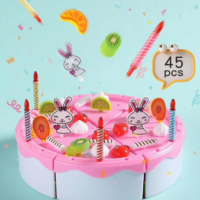 69/82/104 Pcs Play Food Set for Kids Kitchen, Pretend Food Toy for Toddlers Plastics Cutting Fake Food/ Fruit/ Vegetable Accessories