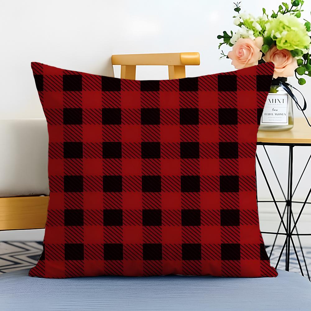 scottish Tartan Cushion Cover Washable Linen comfort Soft  for Sofa Bed Cozy Home Room Decor