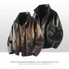 2026 Men Biker Leather Jacket Men Retro Black Coffee Jacket Autumn Men Pu Leather Coat Male Loose Motorcycle Faux Leather Coat