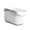 Bath Storage Basket Stylish Concise Style Lightweight Large Capacity Strong Load Bearing Draining Portable Shower Basket