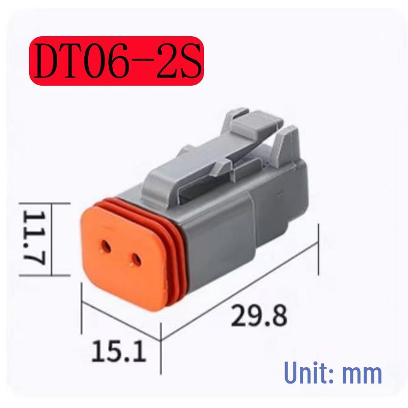 DT Series 2-12 Pin Waterproof Auto Connector (Deutsch Type) with Crimped Terminals