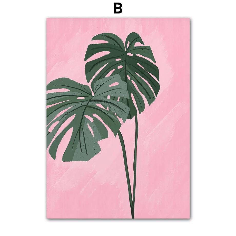 Abstrakte Mädchenvase Blumen Blätter Illustration Wandkunst Leinwandmalerei Nordisches Poster und Drucke Bilder für Wohnzimmerdekor