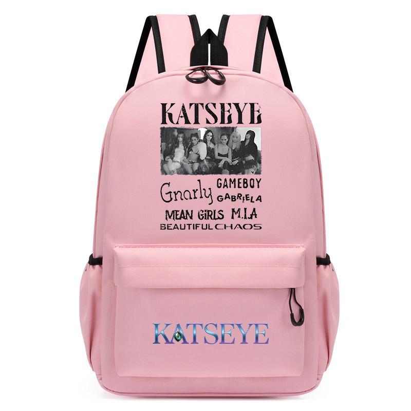 60123-5 Zaino Stampato KATSEYE Unisex per Bambini Zaino Studente Scuola Impermeabile Borsa da Viaggio