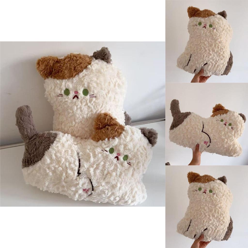 Cute Cat Plush Pillow With Embroidered Animal Design For Sofa Bed Decor And Gift