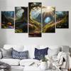 Landscape Canvas Wall Art Landscape Poster Painting Nature Starry Sky Wallpaper Print Home Decorative Interior Artwork No Frame