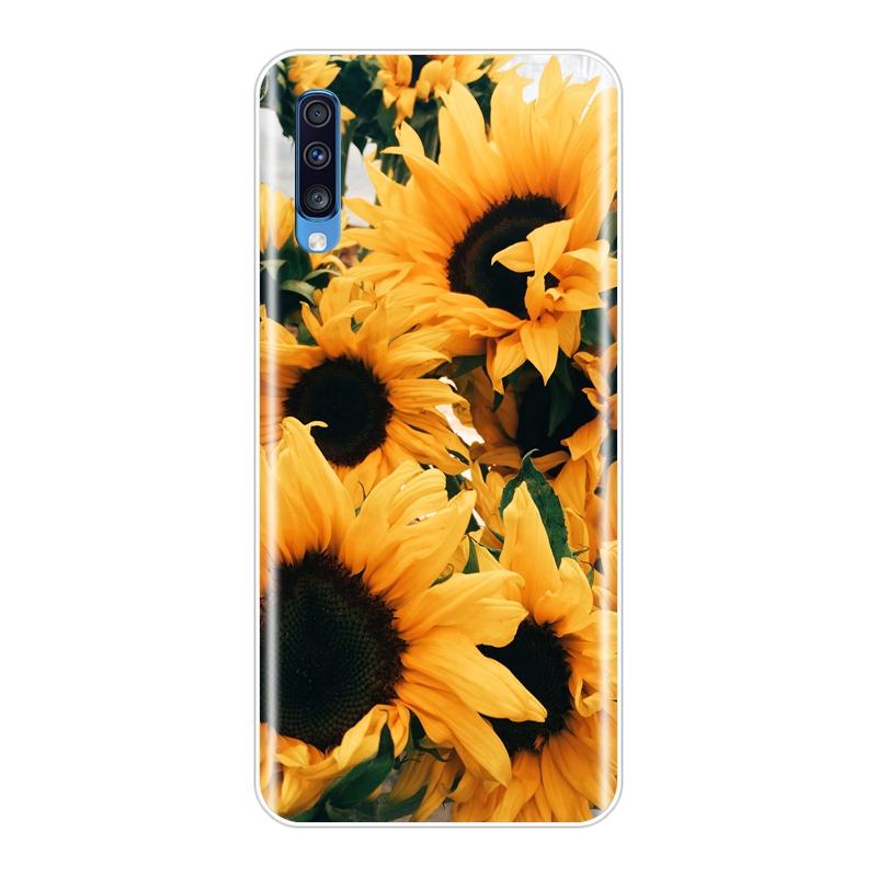 Sunflower Phone Case For Samsung Galaxy A40 A30 A20 A10 Silicone Soft TPU Back Cover For Samsung Galaxy A80 A70 A60 A50 Cases