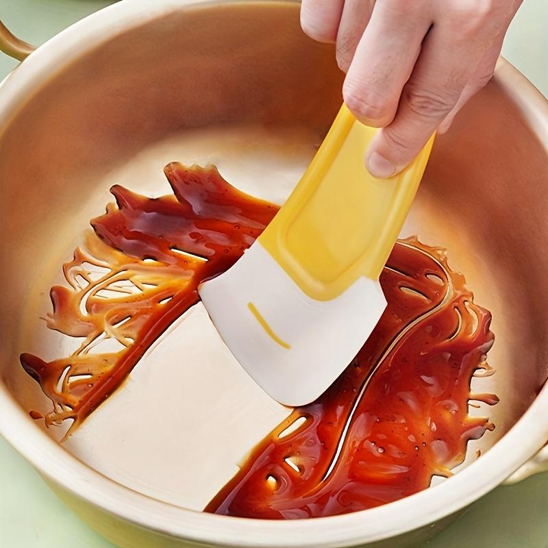 2pcs Silicone Pan Scraper, Spatula for Cleaning Dishes, Bowl Scraper, Non-Stick Kitchen Cleaning Tool,Kitchen Additions