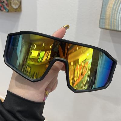 Cycling Glasses Large Frame Sunglasses for Men Windproof Sandproof UV Protection Sports Eyewear