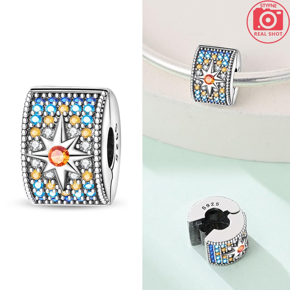 Authentic Original Charm Bead Components Copper Metal Butterfly Flowers Colorful Zircon Silicone Charm Bead Components Bead Components Compatible