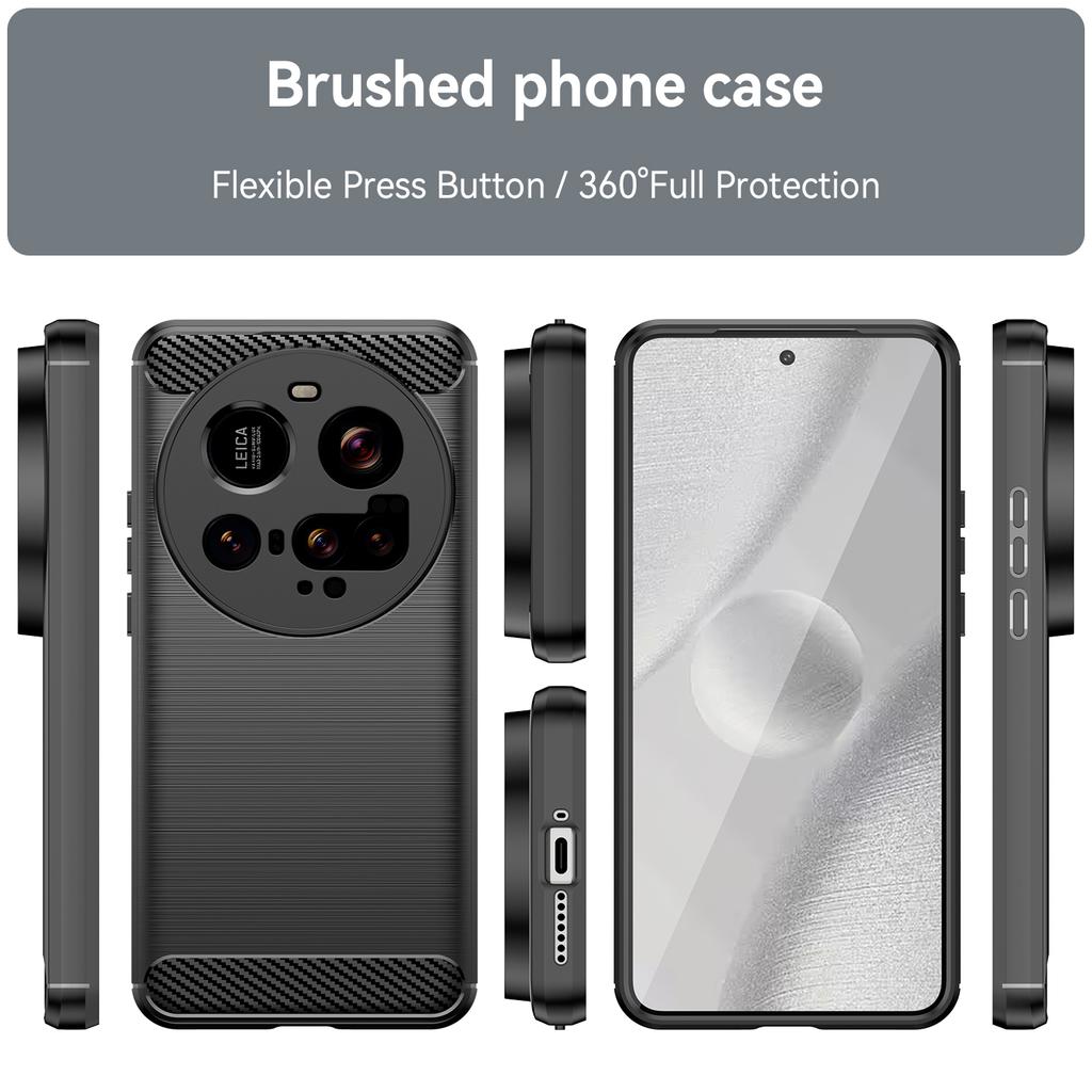 For Xiaomi 15 Ultra Case Protective Phone Cover Carbon Fiber Texture Brushed