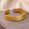 New Stainless Steel Golden Snake Bracelet Women's Wide Opening Fashion Jewelry Snake Shape