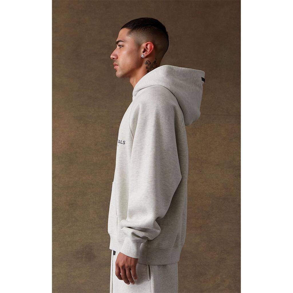 Fear of God Essentials Fleece Hoodie SS22 Men Sweatshirt Light-Oatmeal FOG-SS22-601