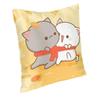 Romantic Mochi Cat Peach And Goma Square Pillow Case Home Decor Cushions Throw Pillow For Car Double-Sided Printing