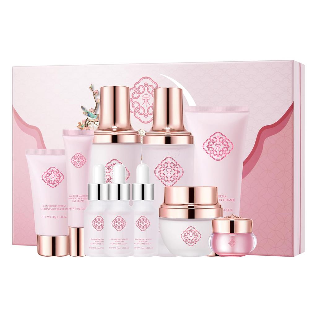 OKADY Skincare Facial Eye and BB Set for Moisturizing and Dry Suitable for Men and Irritated Set Lotion, Emulsion, Serum, Cleanser, Cream, Cream.