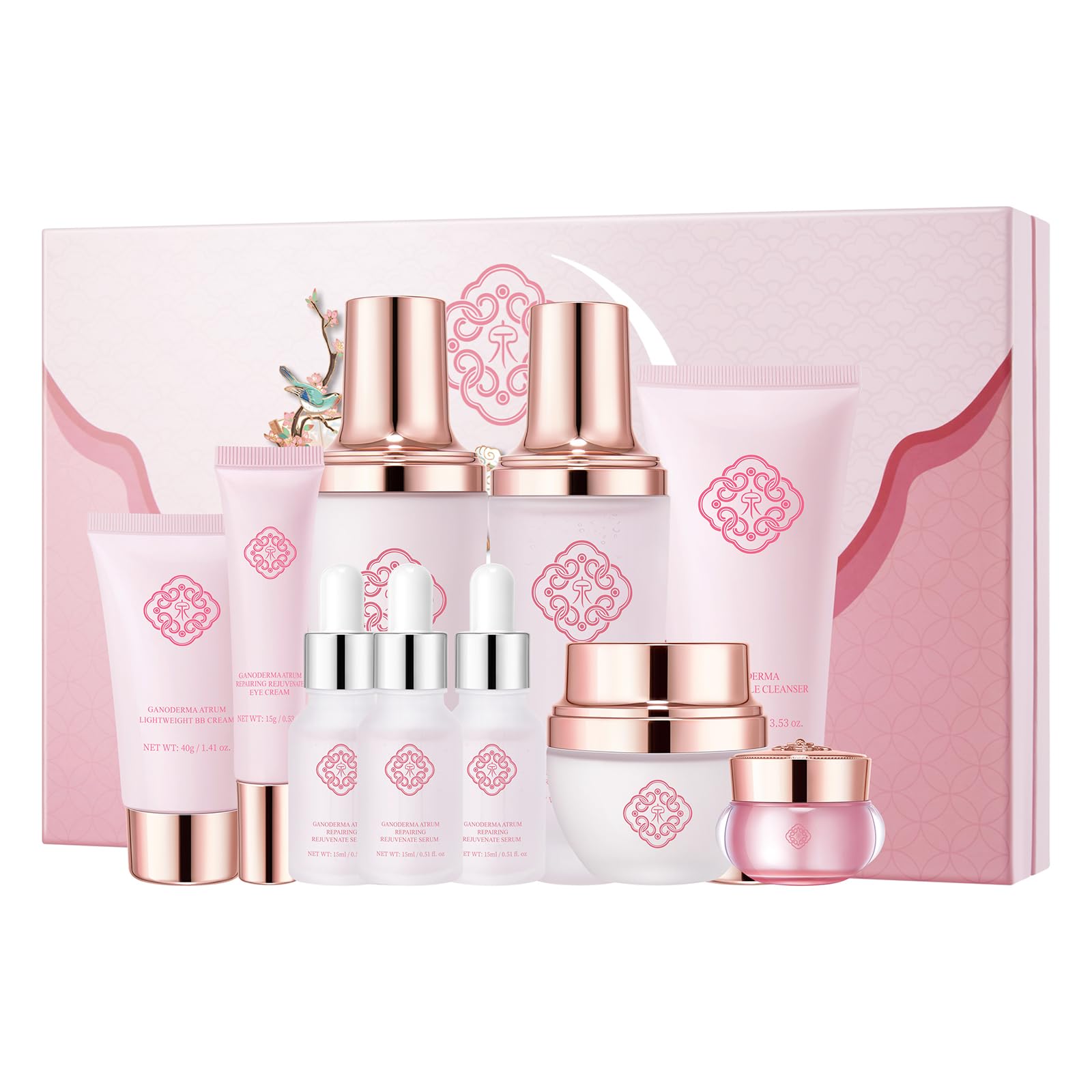 

OKADY Skincare Набор для лица, глаз и BB для увлажнения и сухой кожи, подходит для мужчин и раздраженной кожи. Набор: лосьон, эмульсия, сыворотка, очищающее средство, крем, крем.