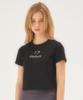 Kichieoli Pixel Heart Crop Tee (Black)