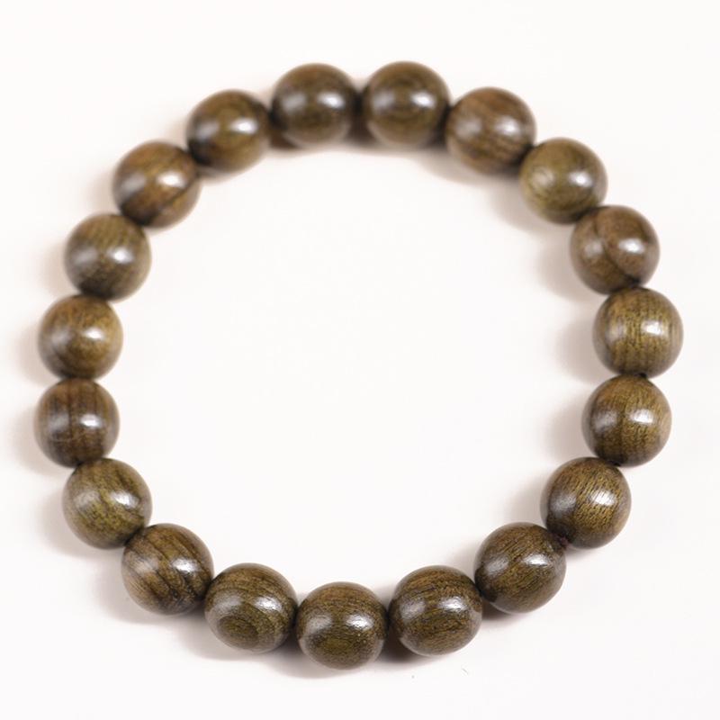 Sichuan Golden Silk Nanmu Ebony Bracelet - Intricate Wenwan Ornament with Perfect Style