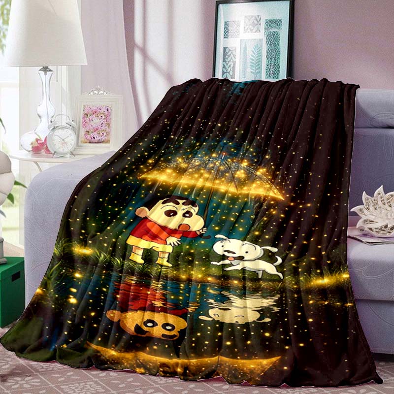 This Crayon Shin-chan Cartoon Blanket Is Made of Warm and Comfortable Flannel and Is Suitable for Bedrooms, Sofas, Beds, Chairs,