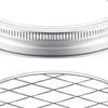 Metal Mason Jar Flower Lid Insert Wide Mouth Canning Jar Lid with Straw Hole Grid Organizer for Flowers Pens Toothbrushes