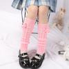 Socken im japanischen Stil, Winterwarm, Lolita, warme Beinstulpen, gestrickte Socken, gestrickte Fußwärmer mit Wollkugeln für Damen