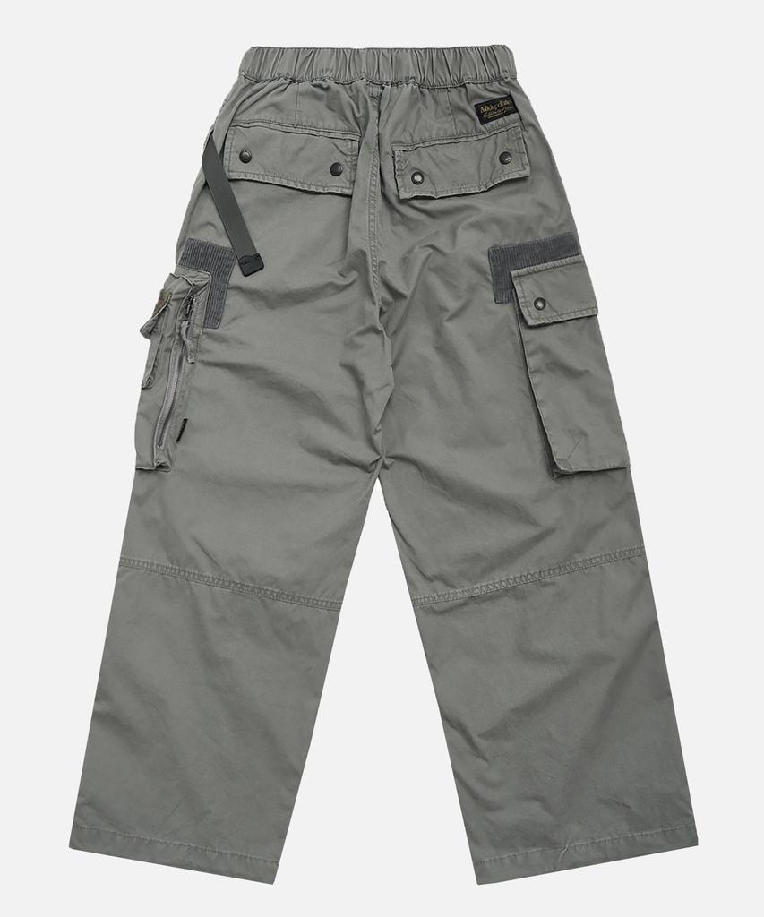 Mideueobdeiteu Wide Fit Webbing Belt Cargo Pants_2Color