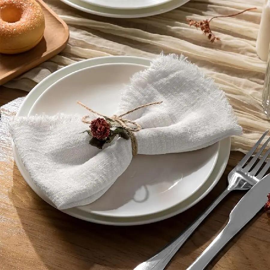 

12 шт. 40x40 см темно-зеленые марлевые салфетки 100% мягкая хлопковая ткань салфетка столовый набор кухонные полотенца для украшения свадьбы