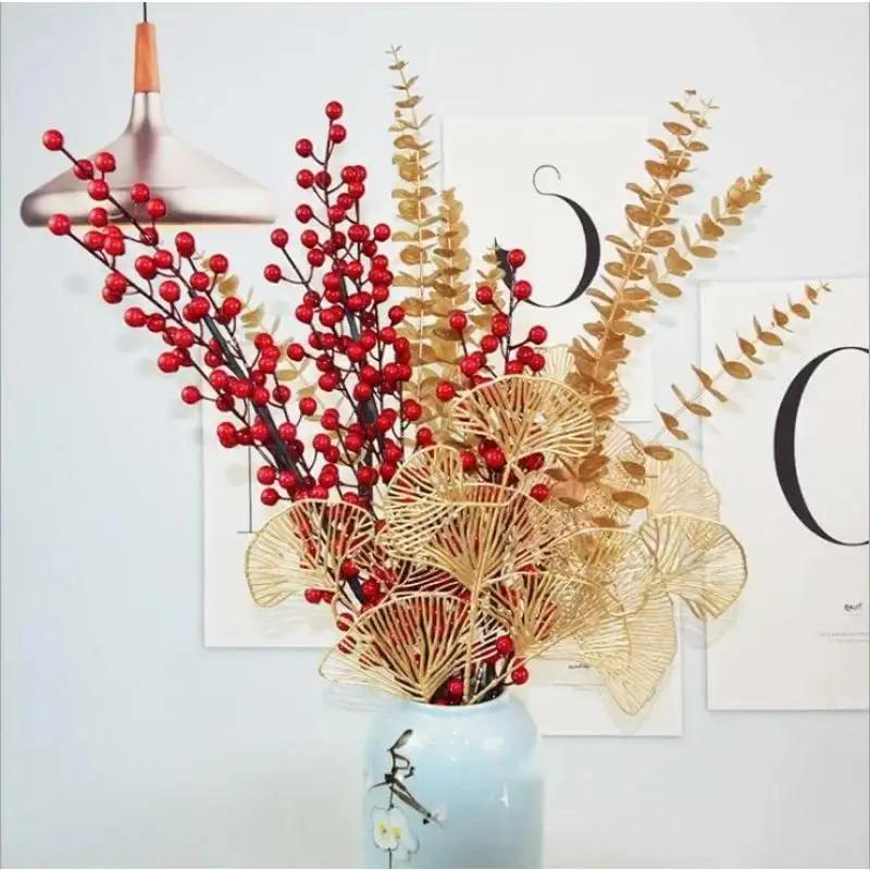 Richesse Créative Baie Simulation Fleur Décoration Ornements Décoration Nouvel An Noël Décoration Maison Fleurs de Table à Manger