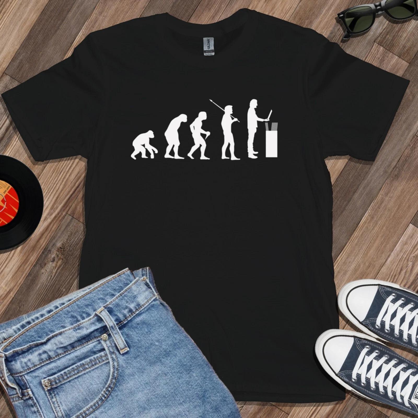 EVOLUTION OF RECORD COLLECTOR T-Shirt (Album Brand DJ Vinyl LP 7  12  single) XL