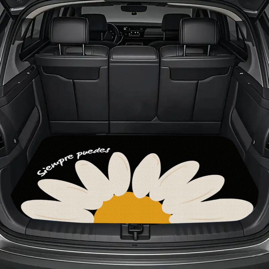 Daisy Print Car Trunk Mat Suitcase Mat Outdoor Mat Suitable for Various Sedan And SUV Models Car Interior Decor Storage Mat