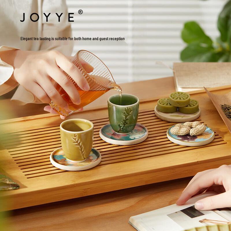 JOYYE Underglaze Ceramic Tea Coaster Set
