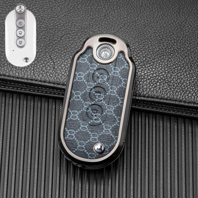 2022 Wuling Hongguang MINIEV Nyckelfodral i Legering och Läder: Fulltäckande dubbelsidigt metallskal med spänne