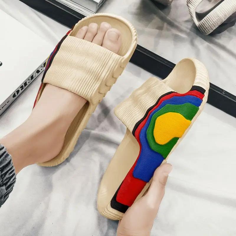 Male Slipper Platform Flat Soft Slides Sabot Rubber Men's Shoe Mascullino Summer Sale Adult 2025 Original Y2k Clappers