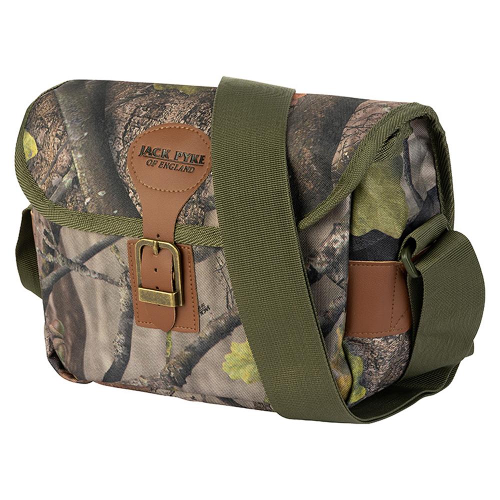 Jack Pyke Oak Leaf Leather Trim Camo Cartridge Bag
