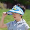 Children's Hat Cartoon Ultraman Big Brim Sun Protection Hat for Boys and Girls Summer Outdoor Travel Shading Empty Top Hat