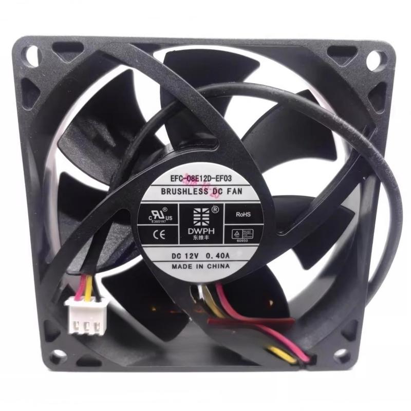 New original EFC-08E12D-EF03 8cm 8025 12V 0.40A 80*25mm 3-wire speed measuring cooling fan