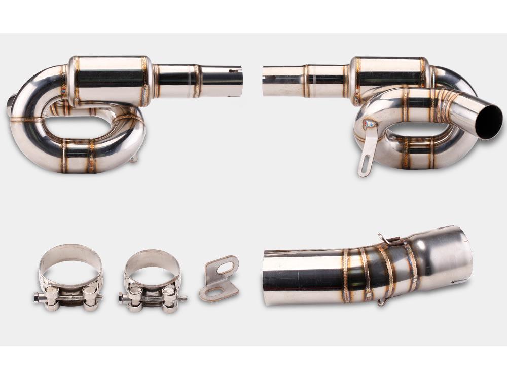 QJ Chase 600 Race - Revolving Mid-Section Exhaust Pipe, Tail Section Mod for Direct Installation