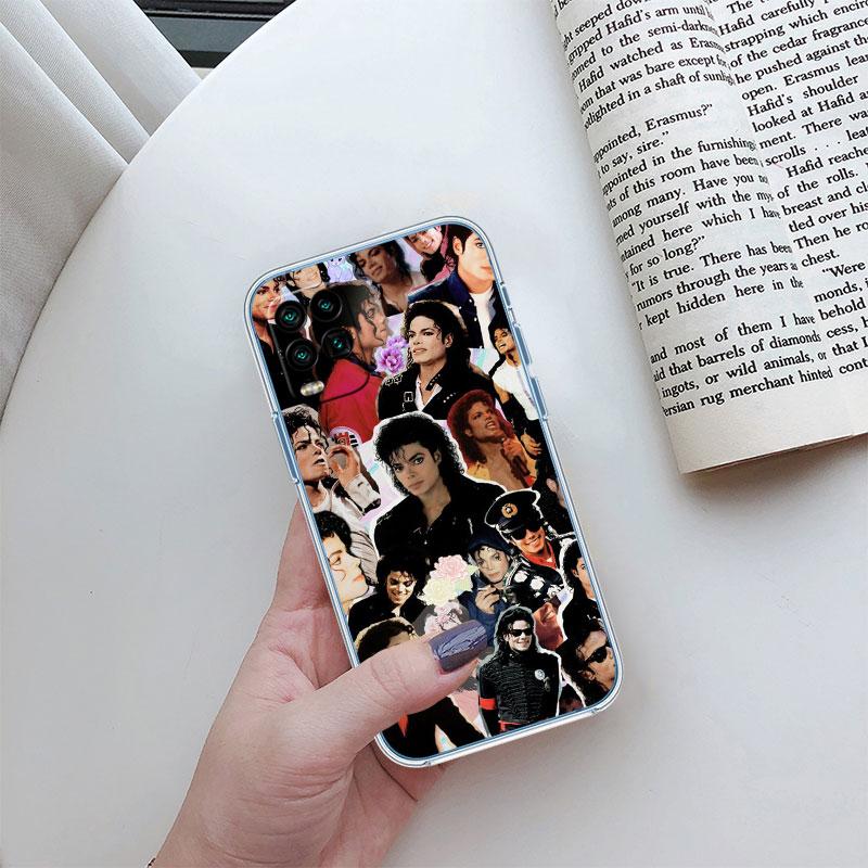 M-Michael J-Jackson Transparent Phone Case for Motorola Moto G7 G8 G9 G84 G85 G73 G24 G15 Z2 Play Power Plus