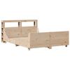 VidaXL Bed Frame with Headboard 120x200 Cm Solid Pine Wood, Bedroom Furniture, Slatted Base, Wooden Bed, Bed, 3306462