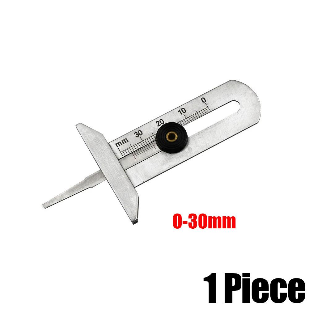 

1pc Car Stainless Steel Wheel Thickness Measuring Ruler Tool 0-30/0-60mm Tyre Tire Tread Depth Digital Gauge Auto Accessories 0-30mm