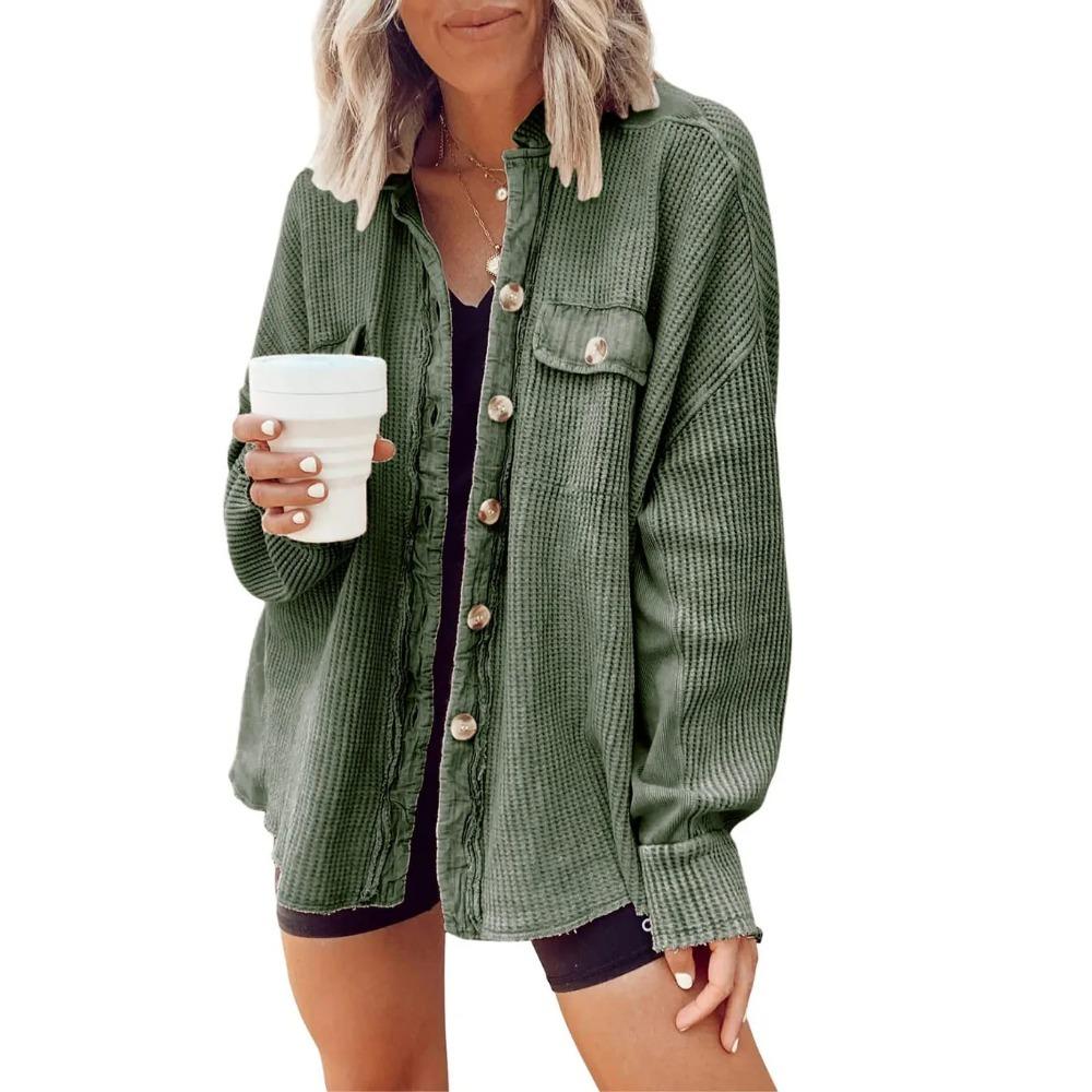 Autumn Women Patchwork Coat Casual Lapel Pocket Irregular Shirt Jacket Fashion New