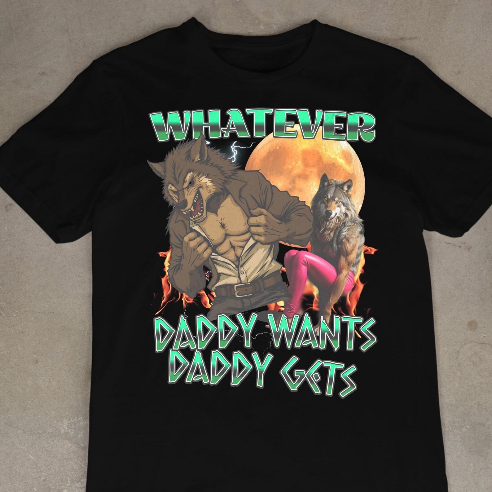 Funny Werewolf Meme T-Shirt: Retro Wolf Graphic Tee XL