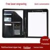 Multifunctional A4 Leather Zipper Manager Folder for Business Contracts and Office Materials