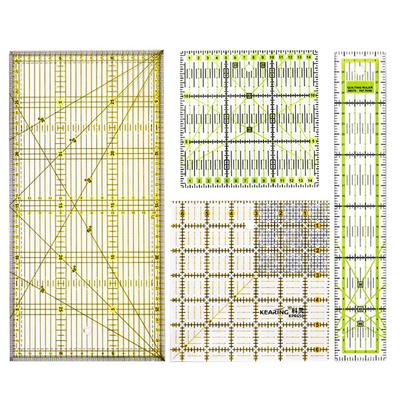 Acryl Patchwork Lineal Doppelfarbige Füße Schneider Yardstick Schneiden Quilten DIY Nähen Messwerkzeuge Zeichenlineal