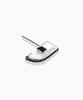 Valik [925 Silver] No.50 Half Signature Line Setting Earrings [L] Ver.Green