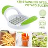 DOITOOL French Fry Cutter Stainless Steel Potato Cutter for Fries Potato Slicer with Handle Fruit Slicer for Potatoes Carrots Onions