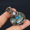 Copper Neon Apatite Pendant Gemstone Jewelry,  999 Copper Wire Wrapped Handmade Pendant, Latest Design Jewelry