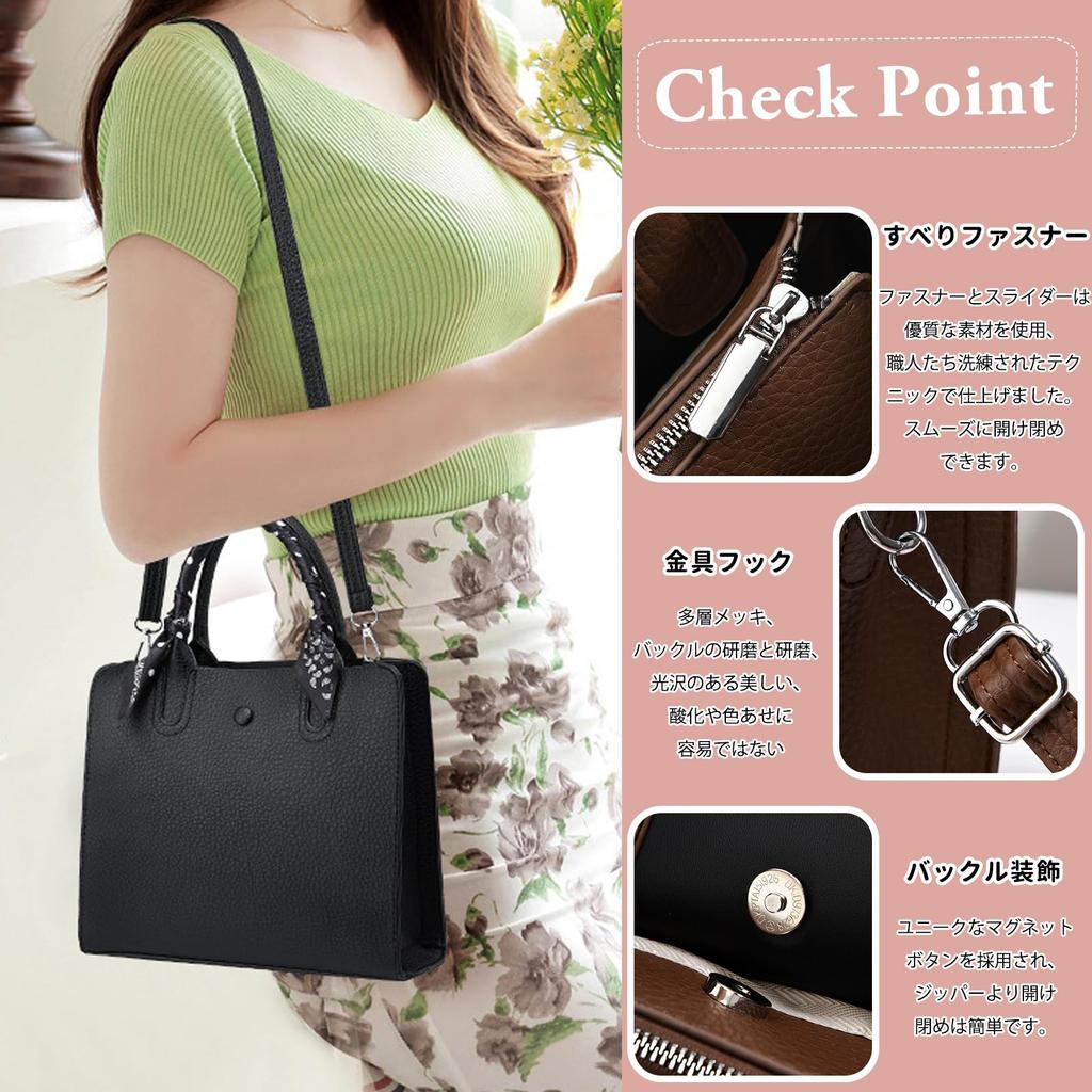 Large Shoulder Bag with and Removable Perfect for Entrance and Stylish Handbags for NICOLE&DORIS 2-WAY Women's Handbag, Capacity, Three-Layer Studs,