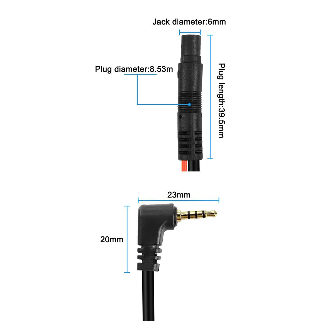 MEIRYFA 5 Pin Dash Cam Cable Rear View Camera Wire 5 Pin Male to