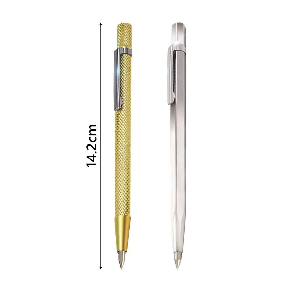 2Pcs Diamond Glass Steel Alloy Marking Pen Carbide Nib Separation Stainless Steel Ceramic Tile Special Pen